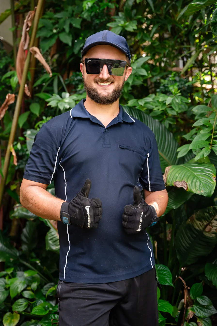 Nathan Du Vergier giving a thumbs up